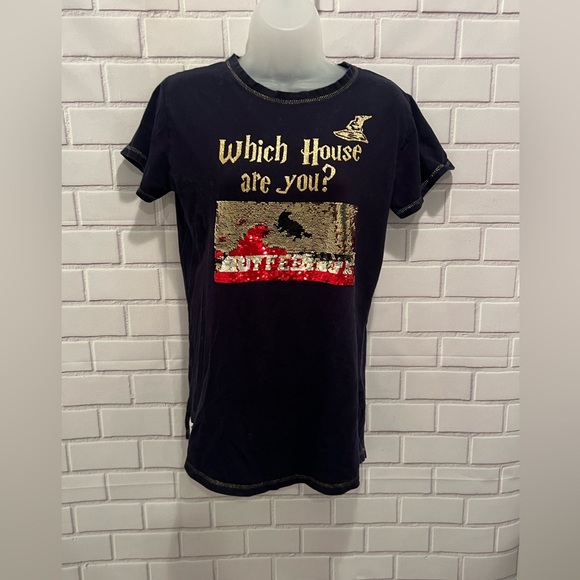 HARRY POTTER black shirt sleeve women shirt/size S - Picture 3 of 7